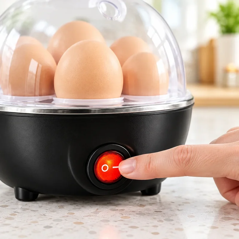 Pressing the red start switch