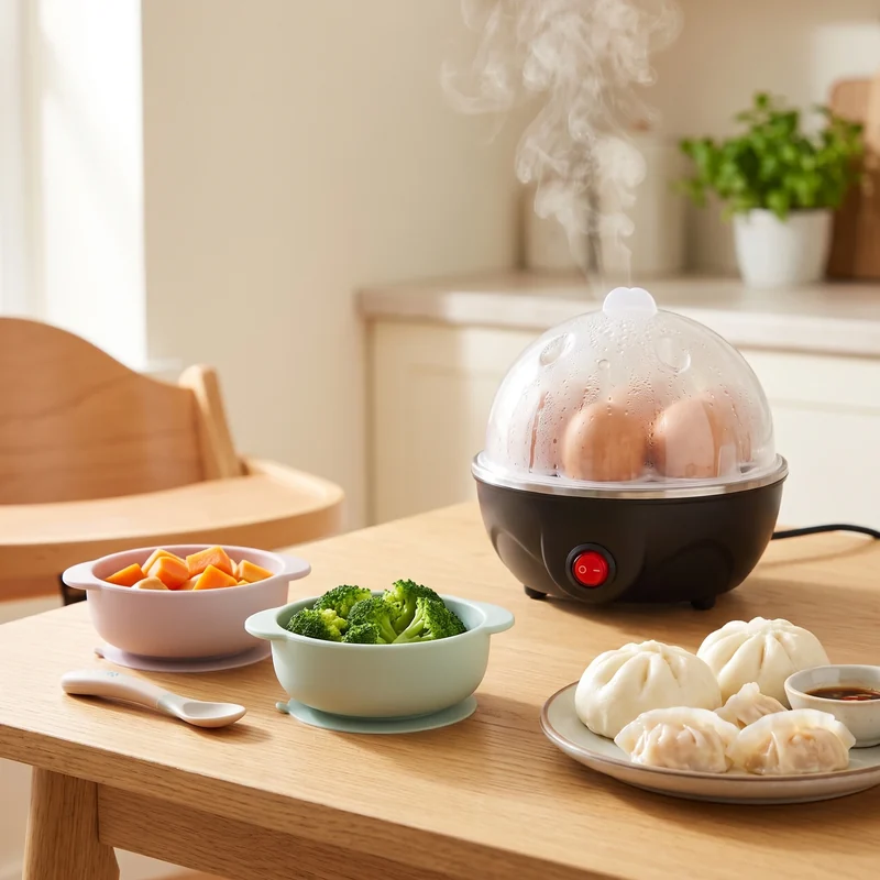 Steamed baby vegetables and dim sum