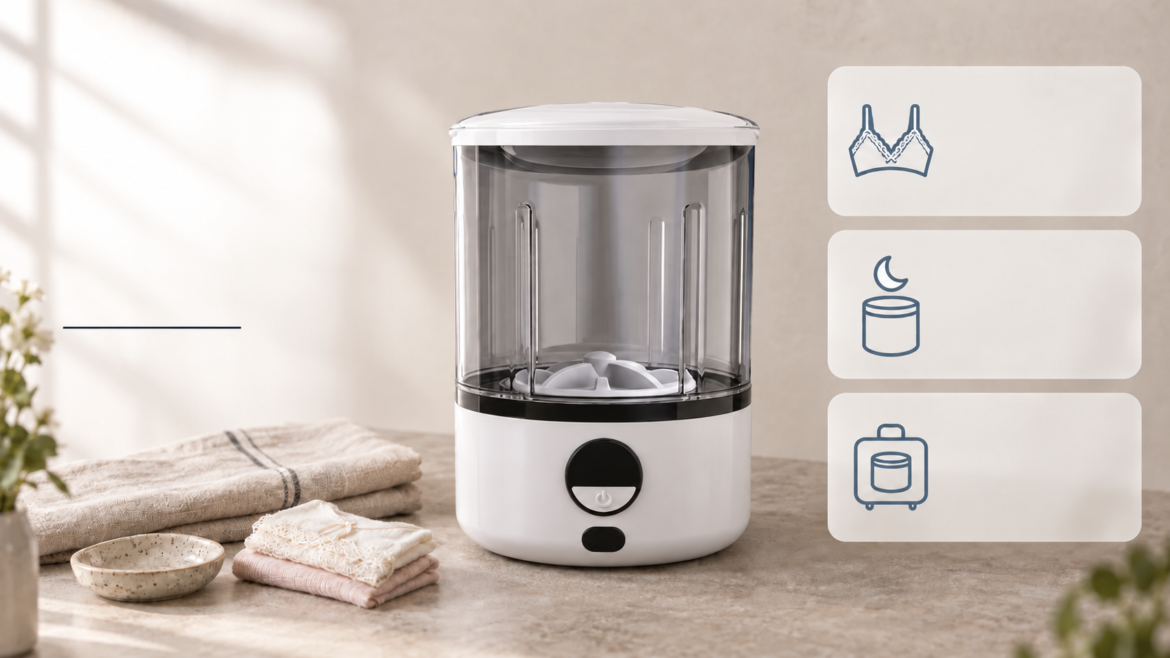 Made for people who wash small loads: delicates, nightly use, and small spaces
